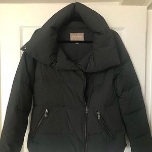 Dark gray shawl collar Banana Republic Puffer Coat